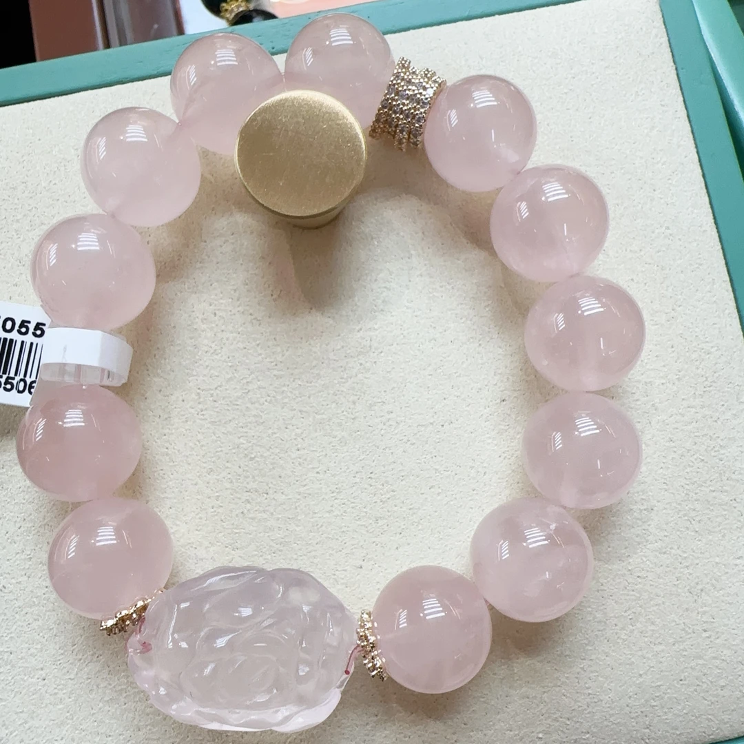 A230大珠粉色花朵手串