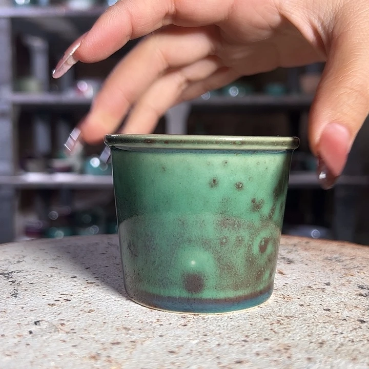 瓷片钧瓷杯子小摆件682