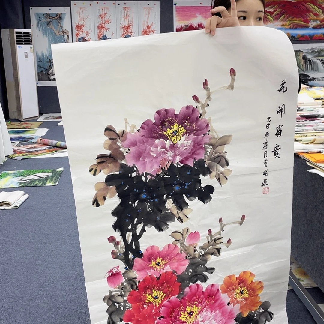 国画作品小姐姐放漏…