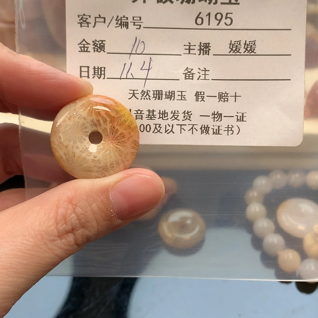 颈饰未镶嵌硅化珊瑚（珊瑚玉）美*