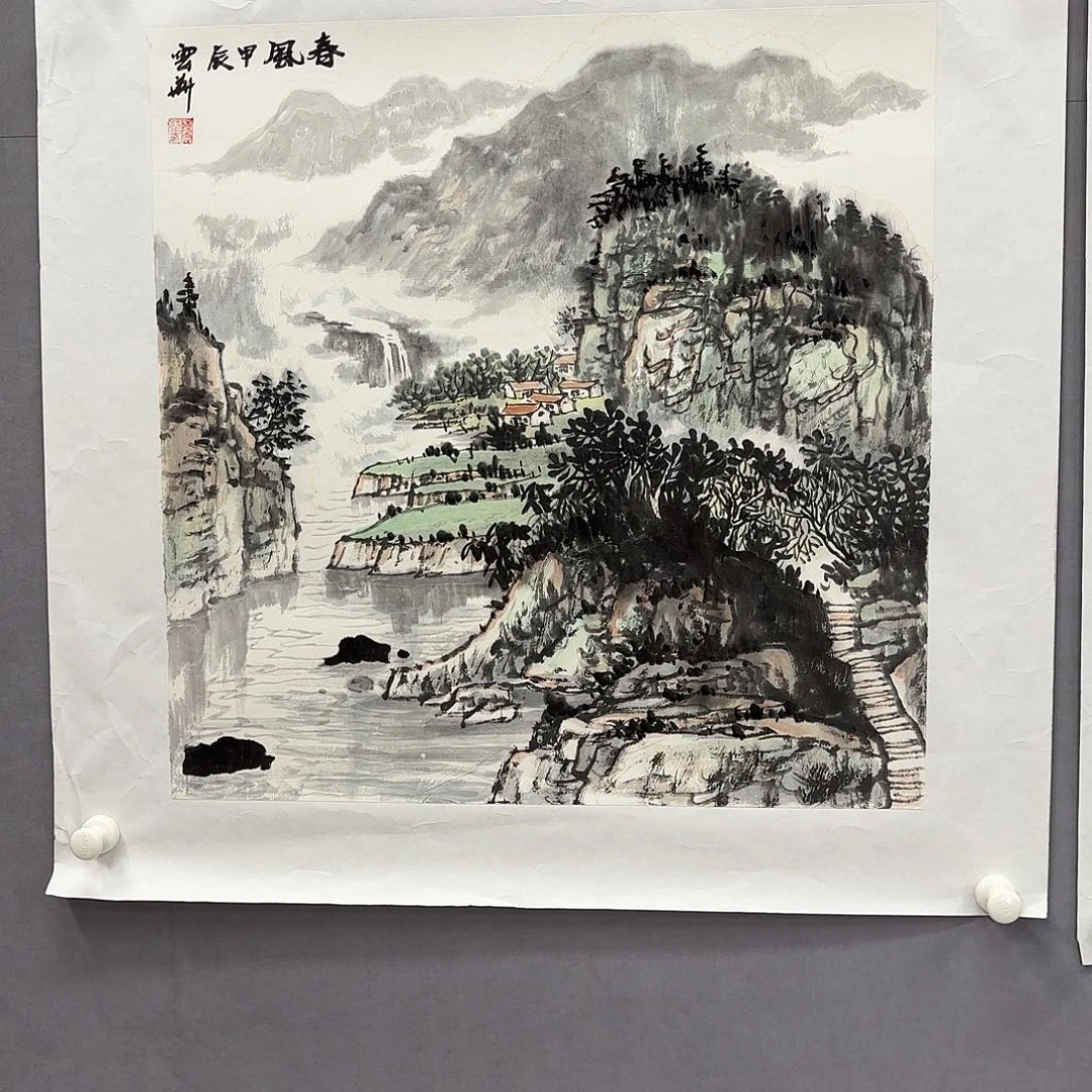 国画艺术家真人手绘