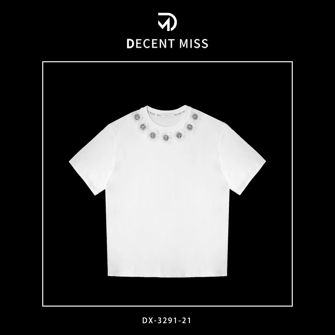Decent miss 定制重工短袖T恤DX-3291-21