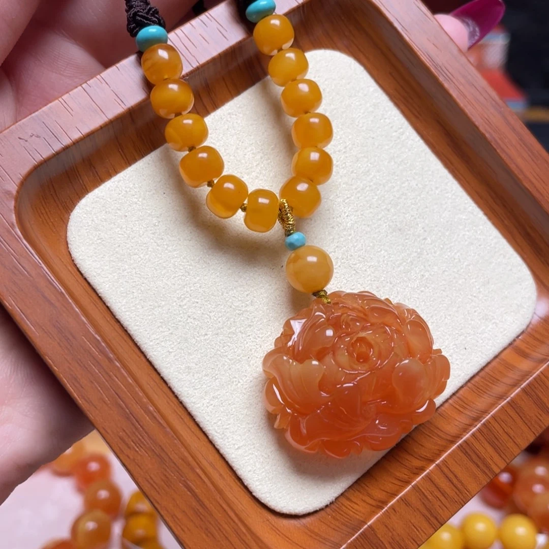 蜜蜡颈饰未镶嵌项链