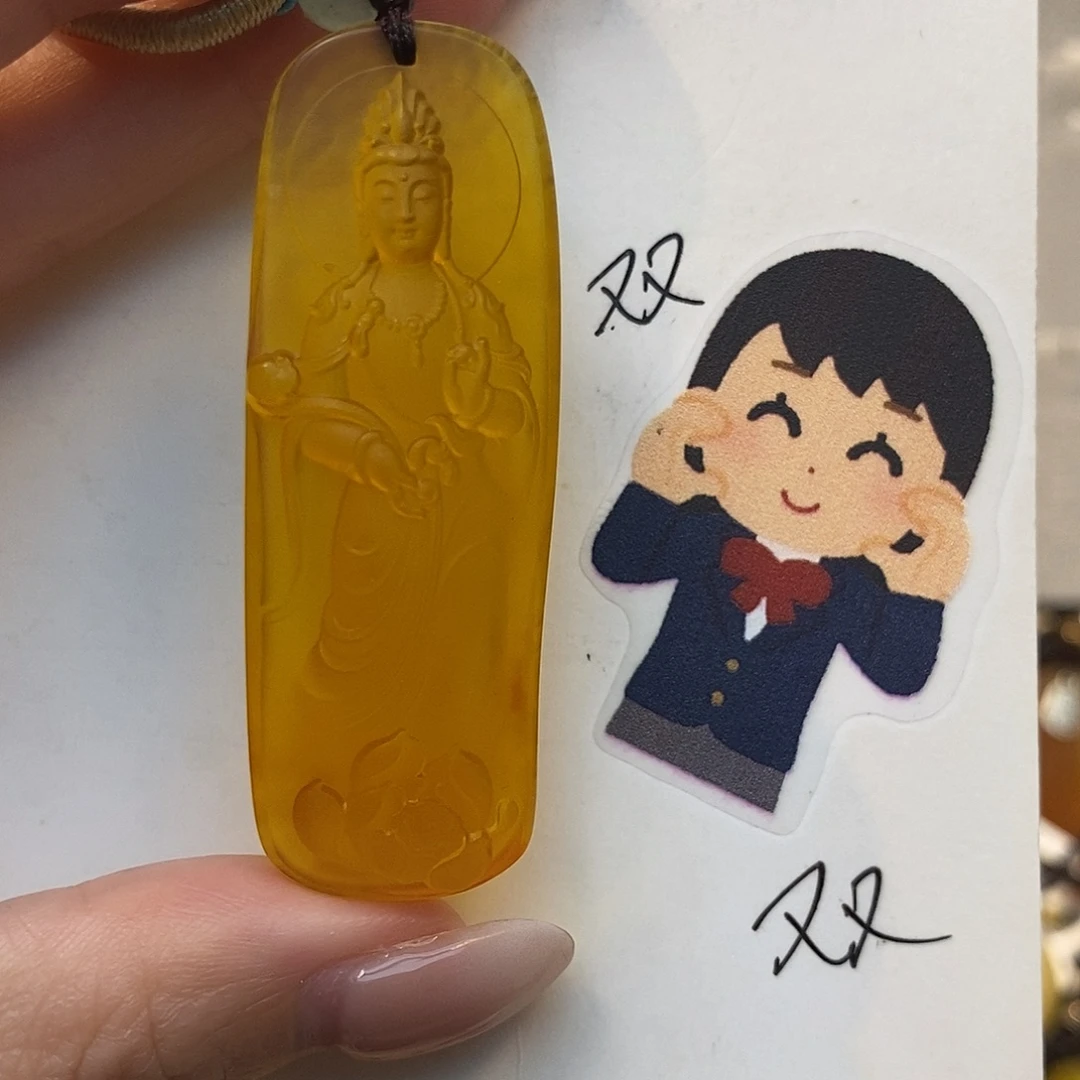 未镶嵌定制琥珀观音