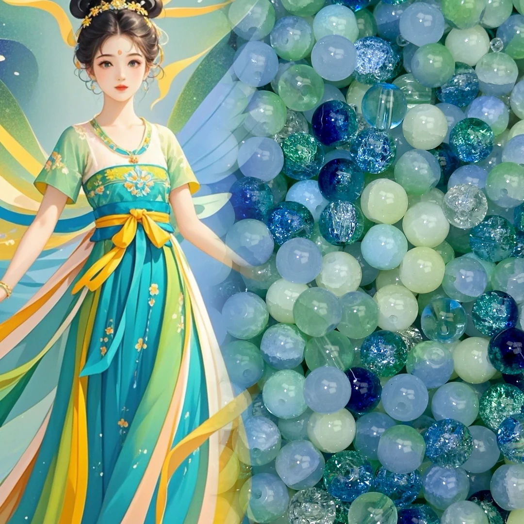 黄绿蓝系列~琉璃珠珠