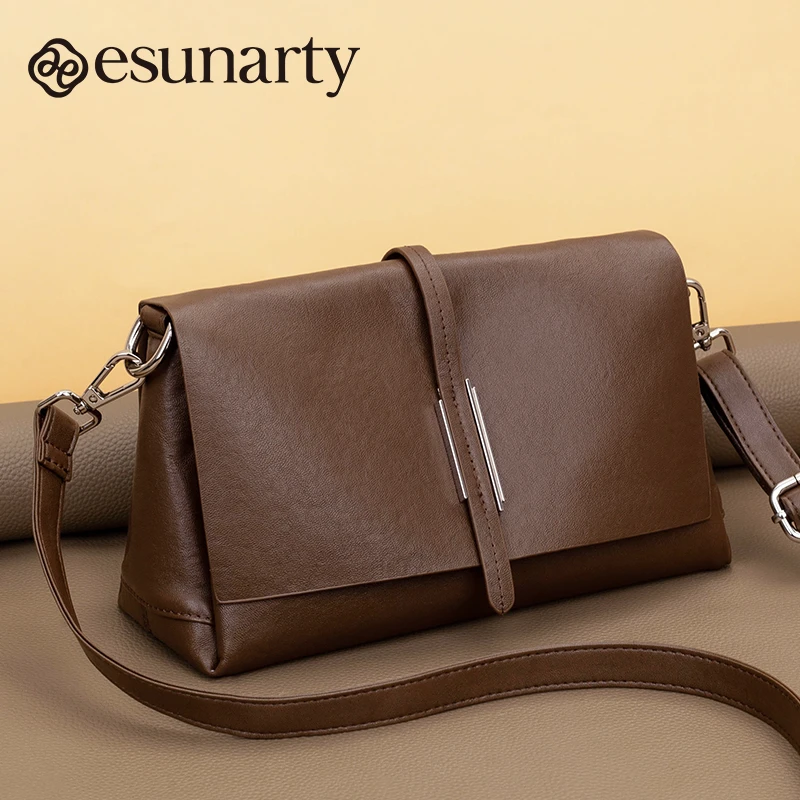 真皮女式斜挎包2025新款时尚复古单肩包大容量女士中年妈妈包秋冬