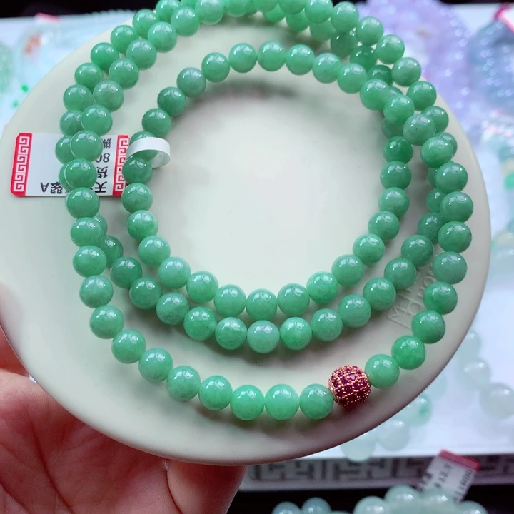 翡翠未镶嵌手链卡6.5