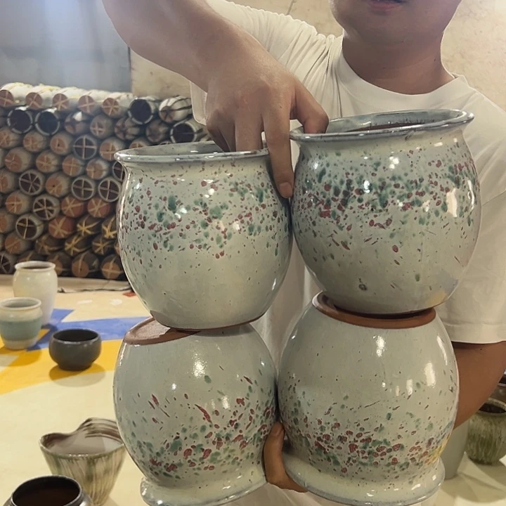 紫砂花盆高16口15