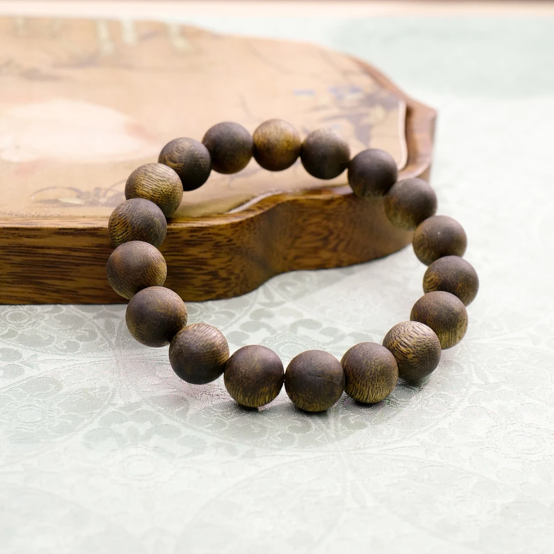 【尖峰岭-红油料】奇楠沉香圆珠手串S2501037