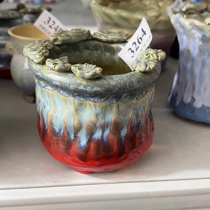 口8 手工花盆满30包邮