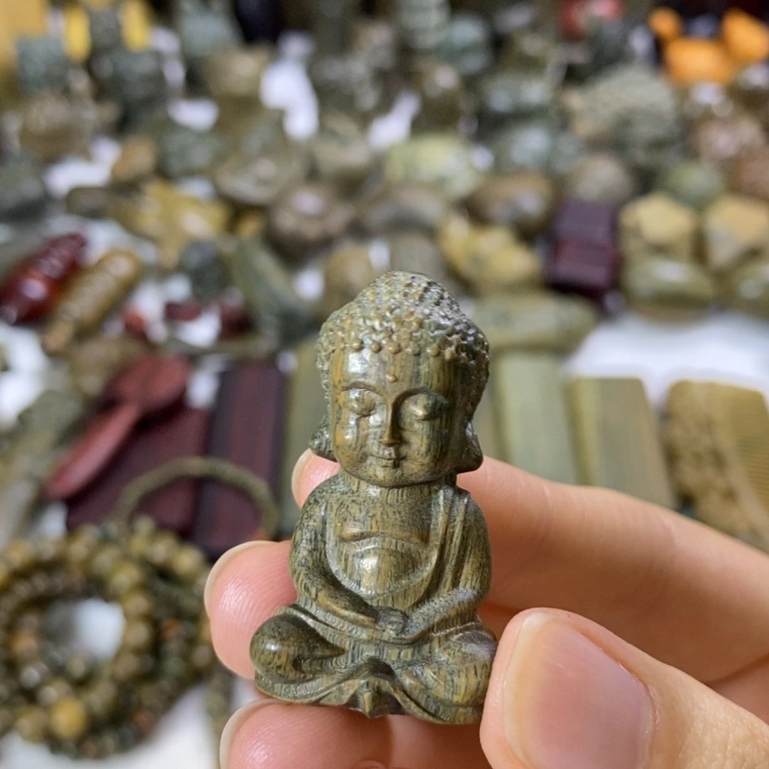无***忧木绿檀木料工艺品