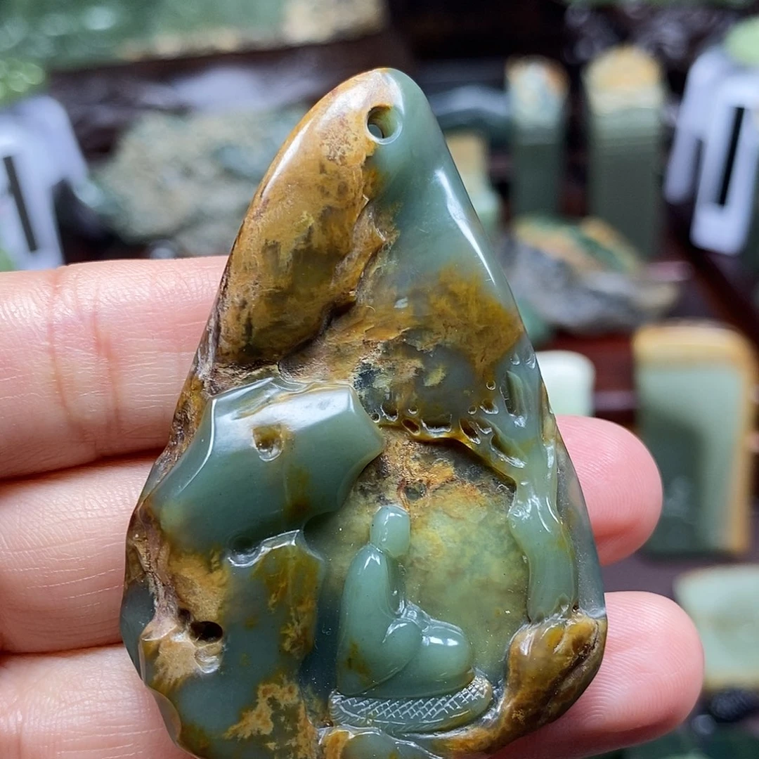 岫岩河磨玉（透闪石质玉）未镶嵌颈饰