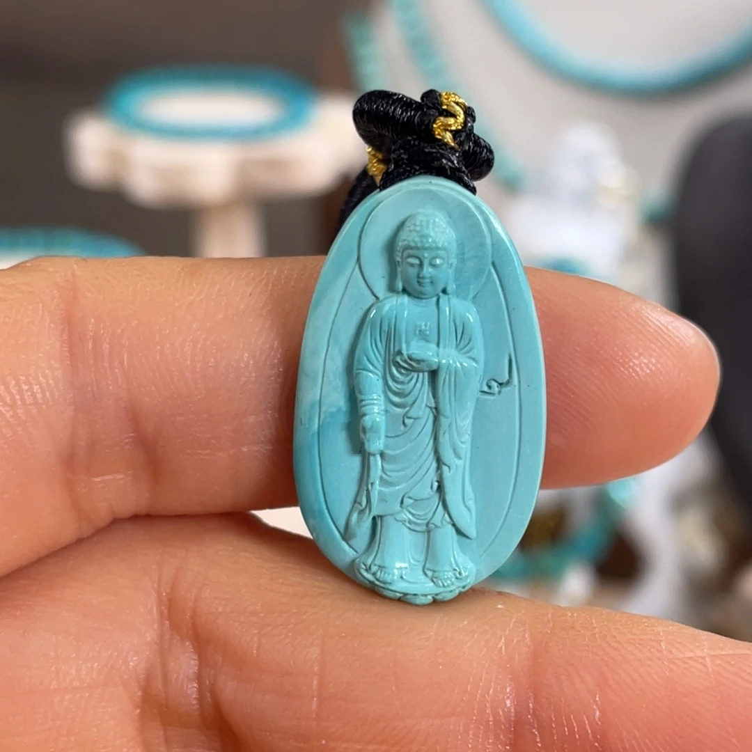 绿松石未镶嵌套链大日如来