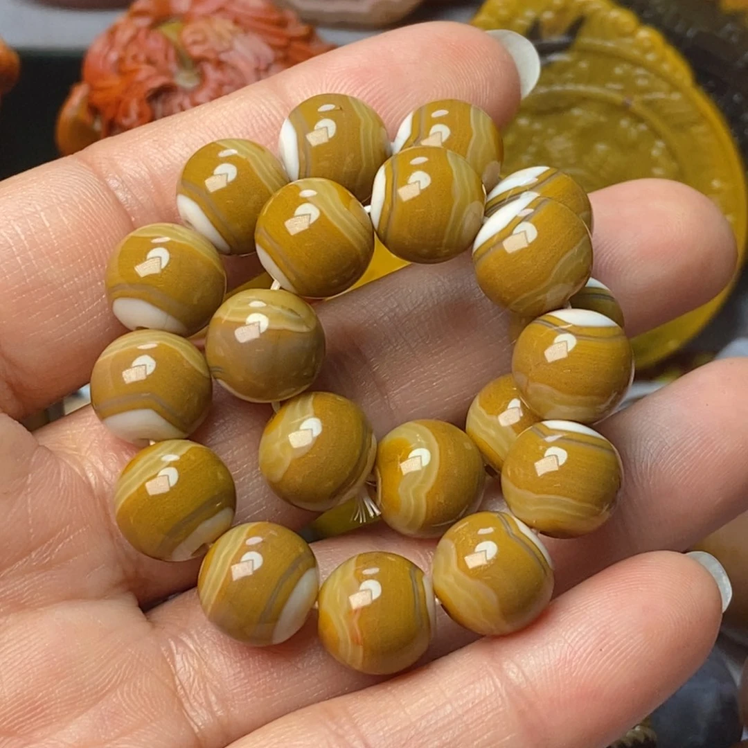 玛瑙/玉髓手链未镶嵌午战国红