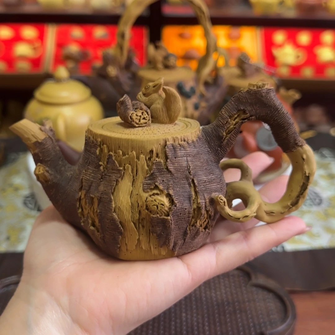 茶壶段泥枯木松鼠170cc