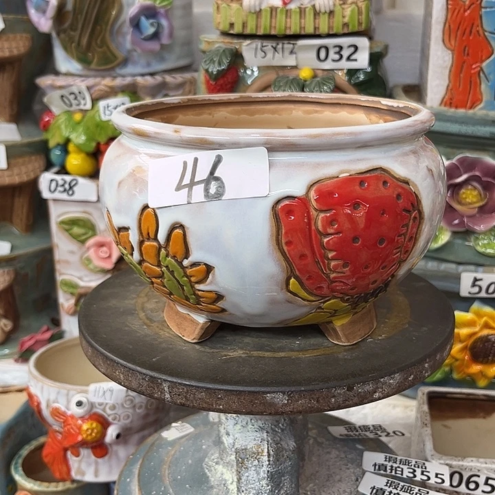 粗陶材质多肉花盆