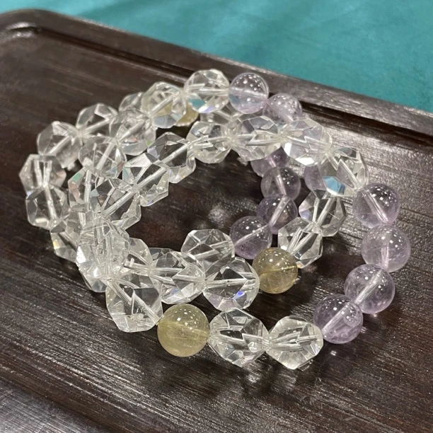 【怀晶堂】原创白水晶随形单圈手链 多样性发一件 约10mm 245DDR