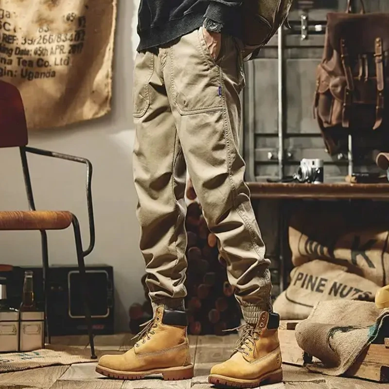 春秋工装休闲裤宽松直筒户外运动百搭潮流加厚加绒多口袋男女同款