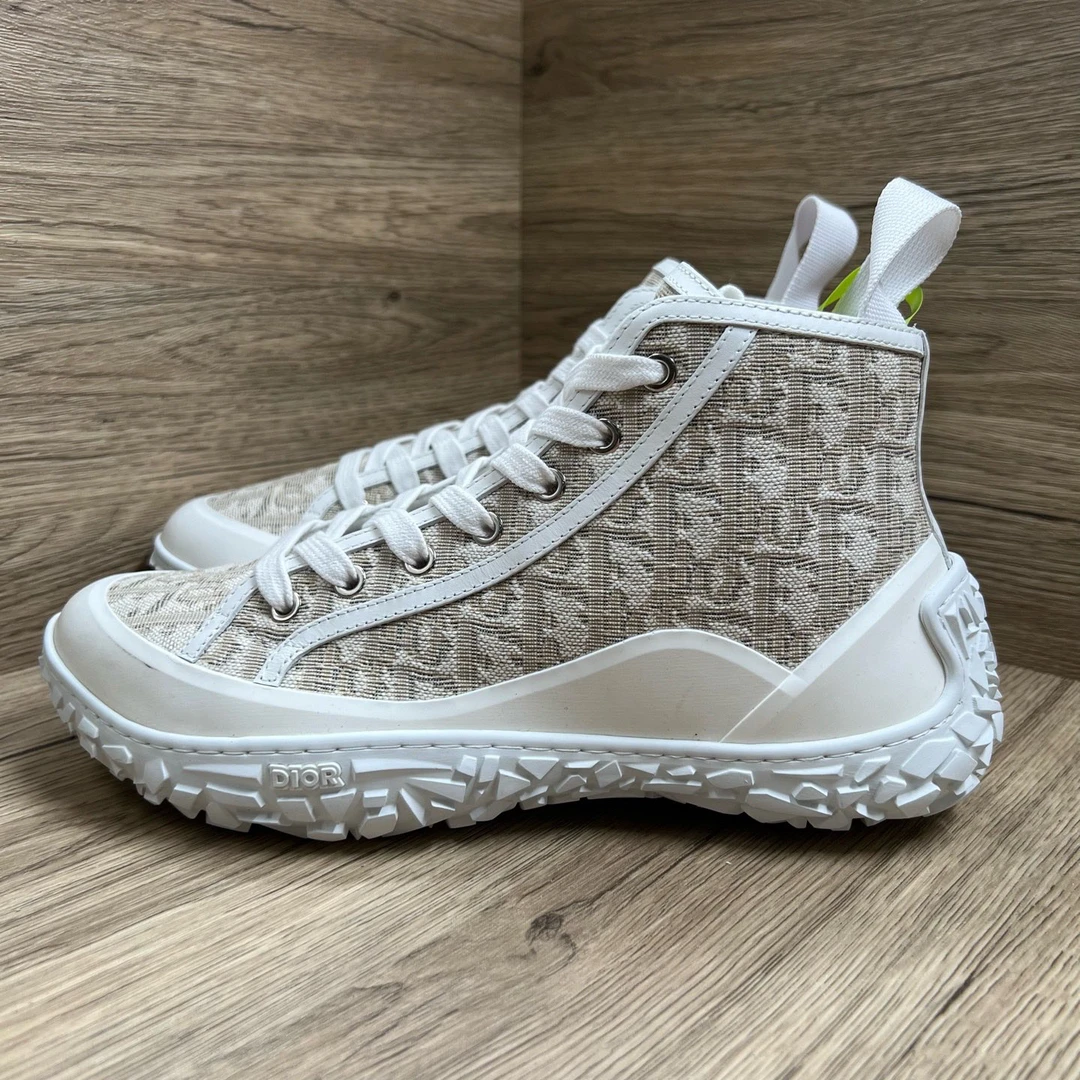 99新 DIOR/迪奥 B28 灰色满印中帮板鞋 39-45