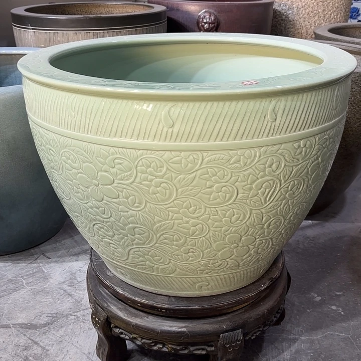 济***问陶瓷雕刻款口径75厘米