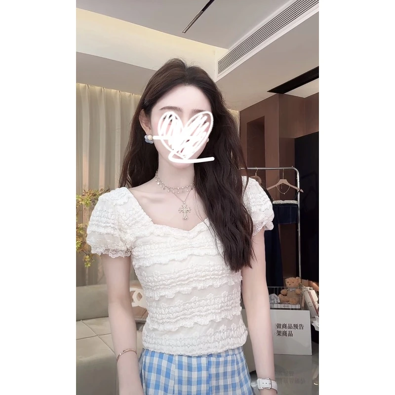 【芭蕾茶歇】2025夏季新款时尚百搭修身显瘦小众上衣女