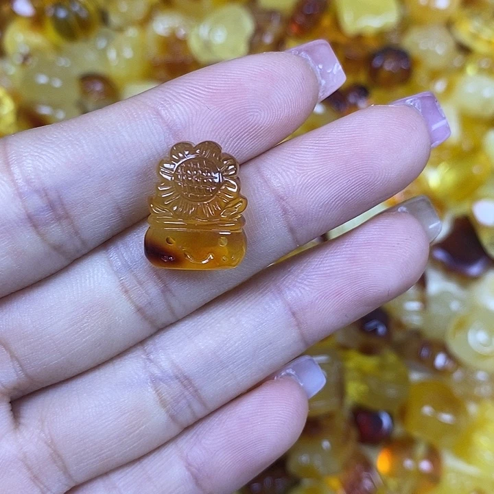 橄榄核吊坠向日葵盆栽154
