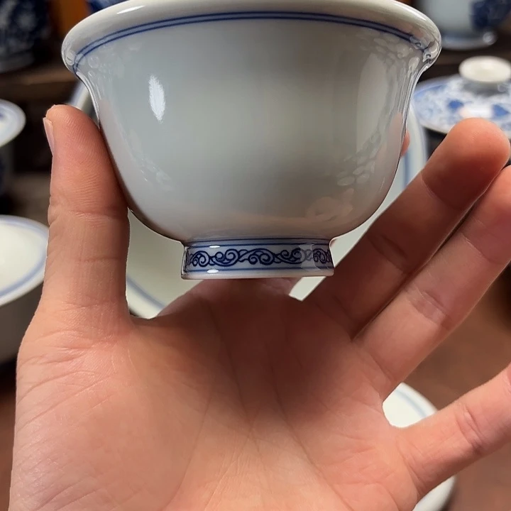 景德镇纯手工手绘大压手杯