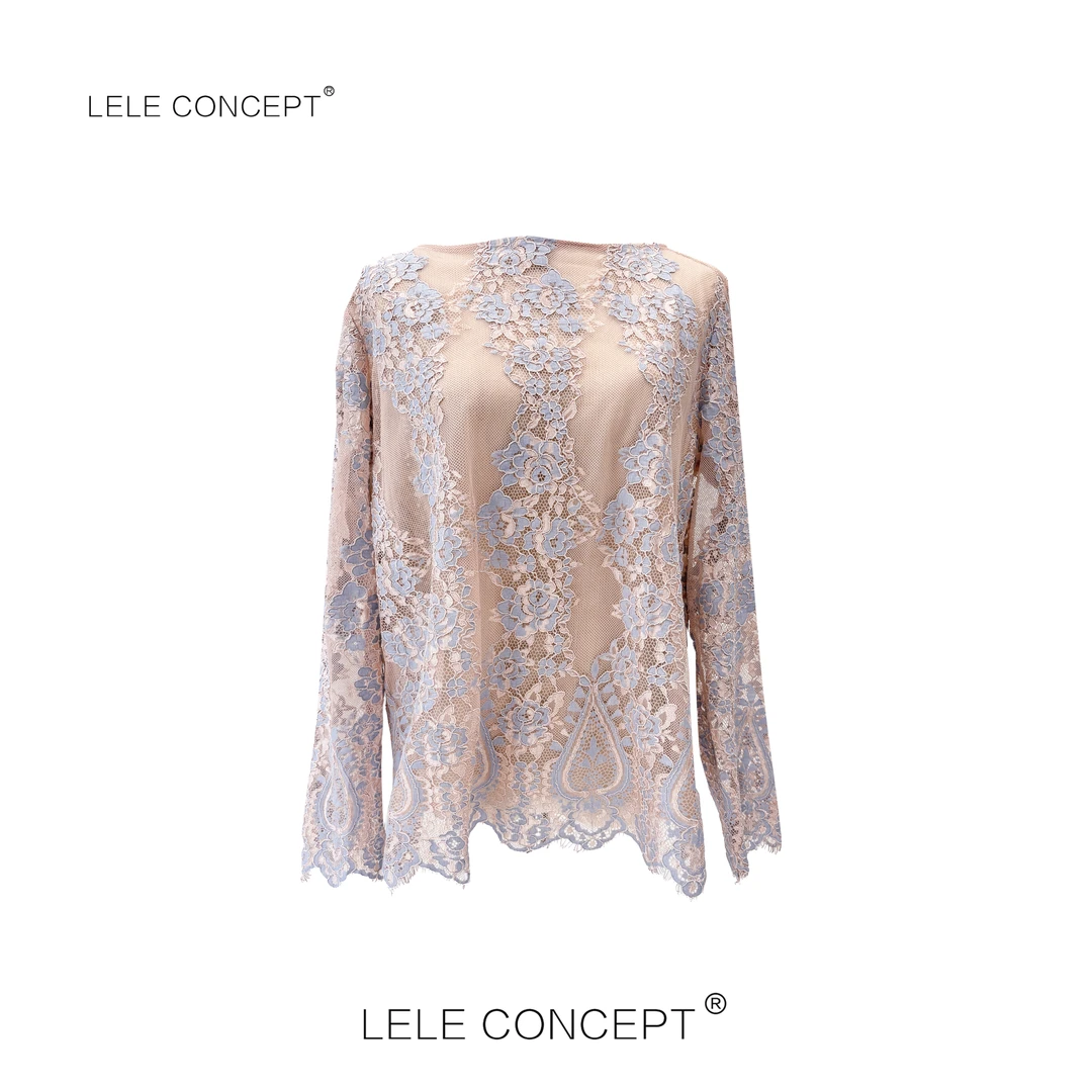 LELE CONCEPT丨轻奢设计师款蕾丝花朵上衣S0725
