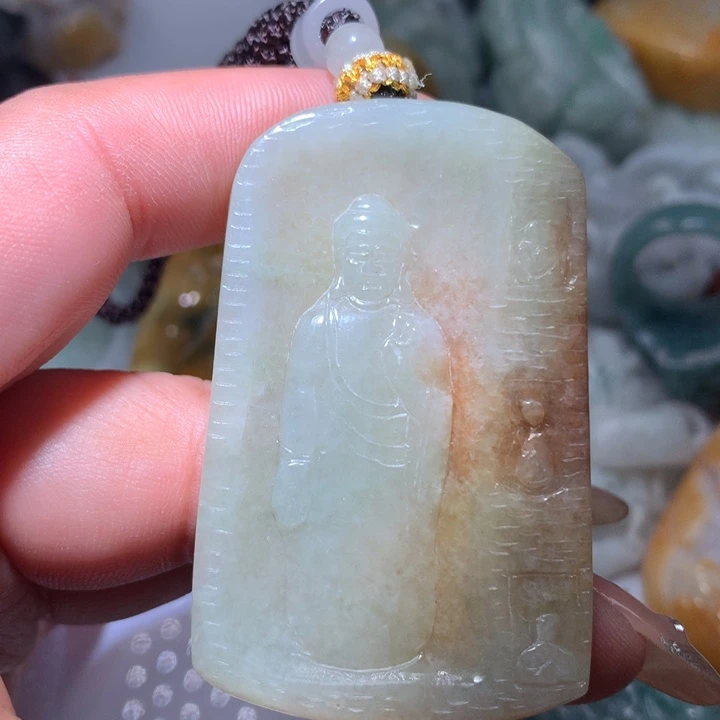 翡翠未镶嵌颈饰保真天然A货翡翠