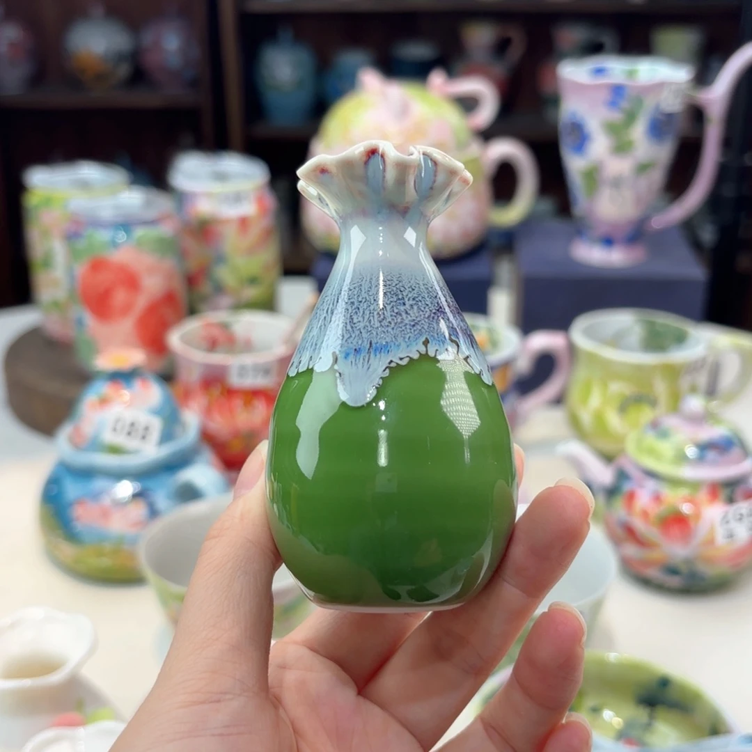 景德镇手绘高温釉下彩陶瓷茶具