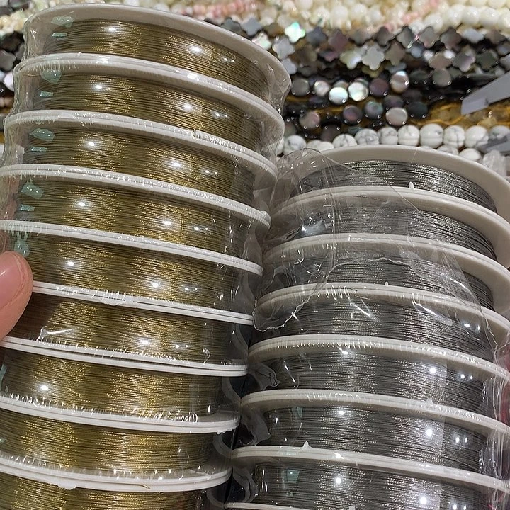 2个钢丝线一金一银