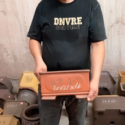 紫砂花盆手工制作