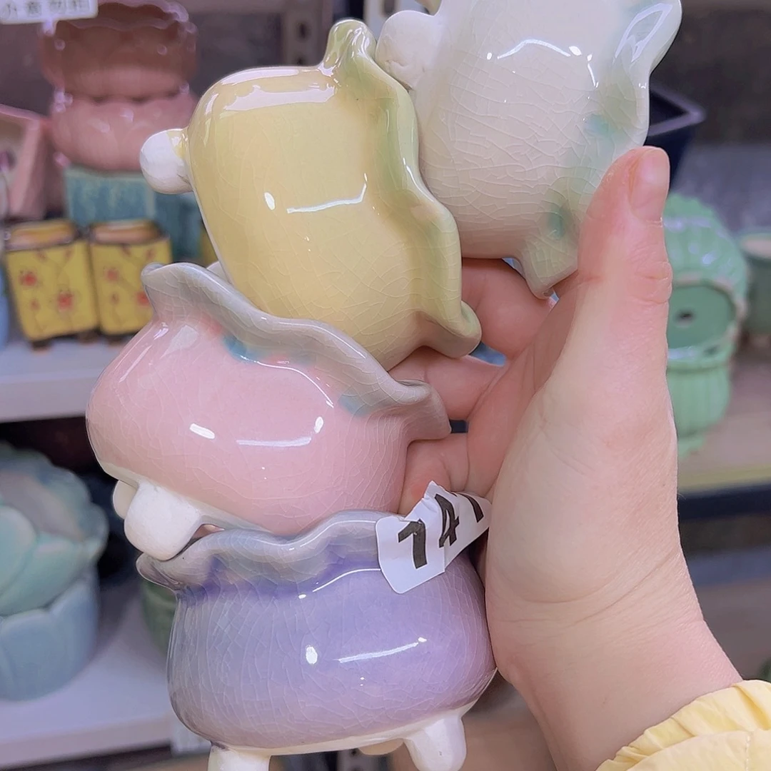 红陶陶瓷花盆当场满12包邮