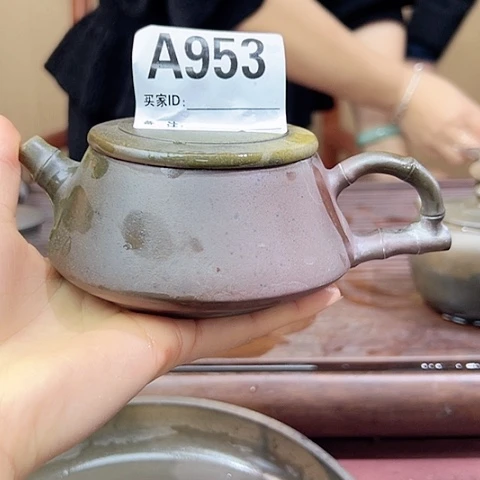 戬谷龙窑坭兴陶柴烧茶壶953