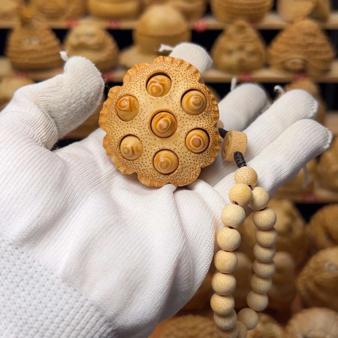 竹编ˋ****?竹根雕莲蓬7籽11141