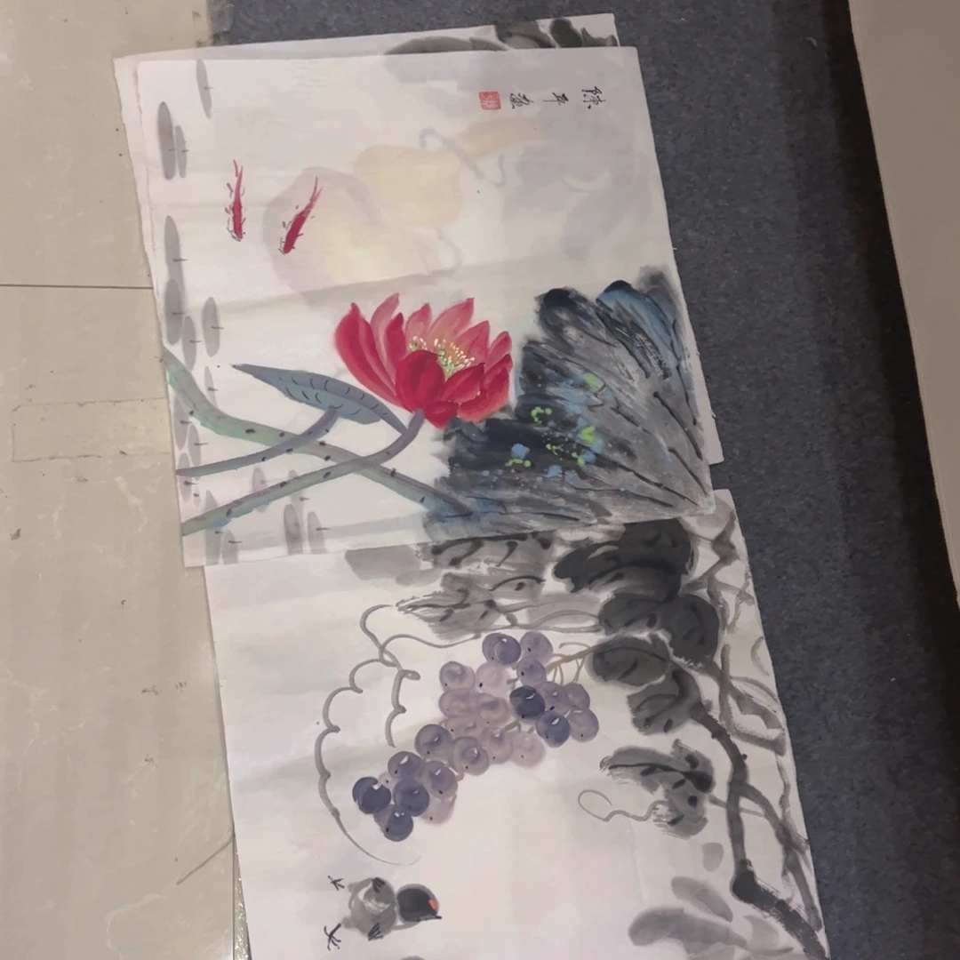 国画象山画舫精品手绘