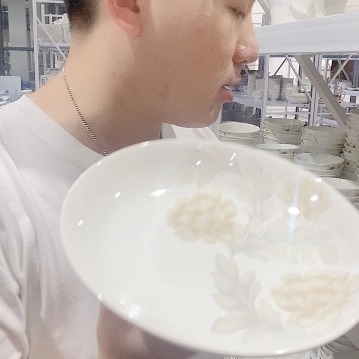 白瓷清雅名媛7寸盘4个装