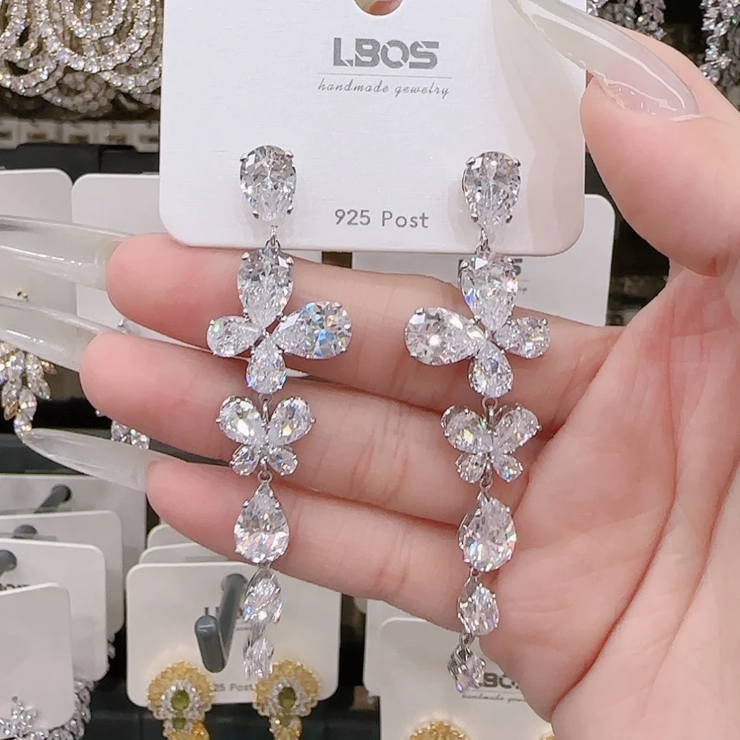 锆石铜合金925银耳环