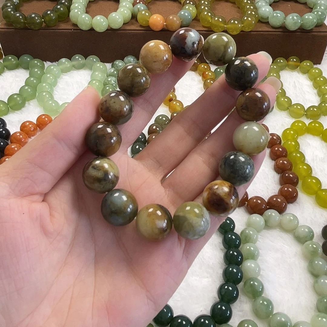 未镶嵌蛇纹石玉手串