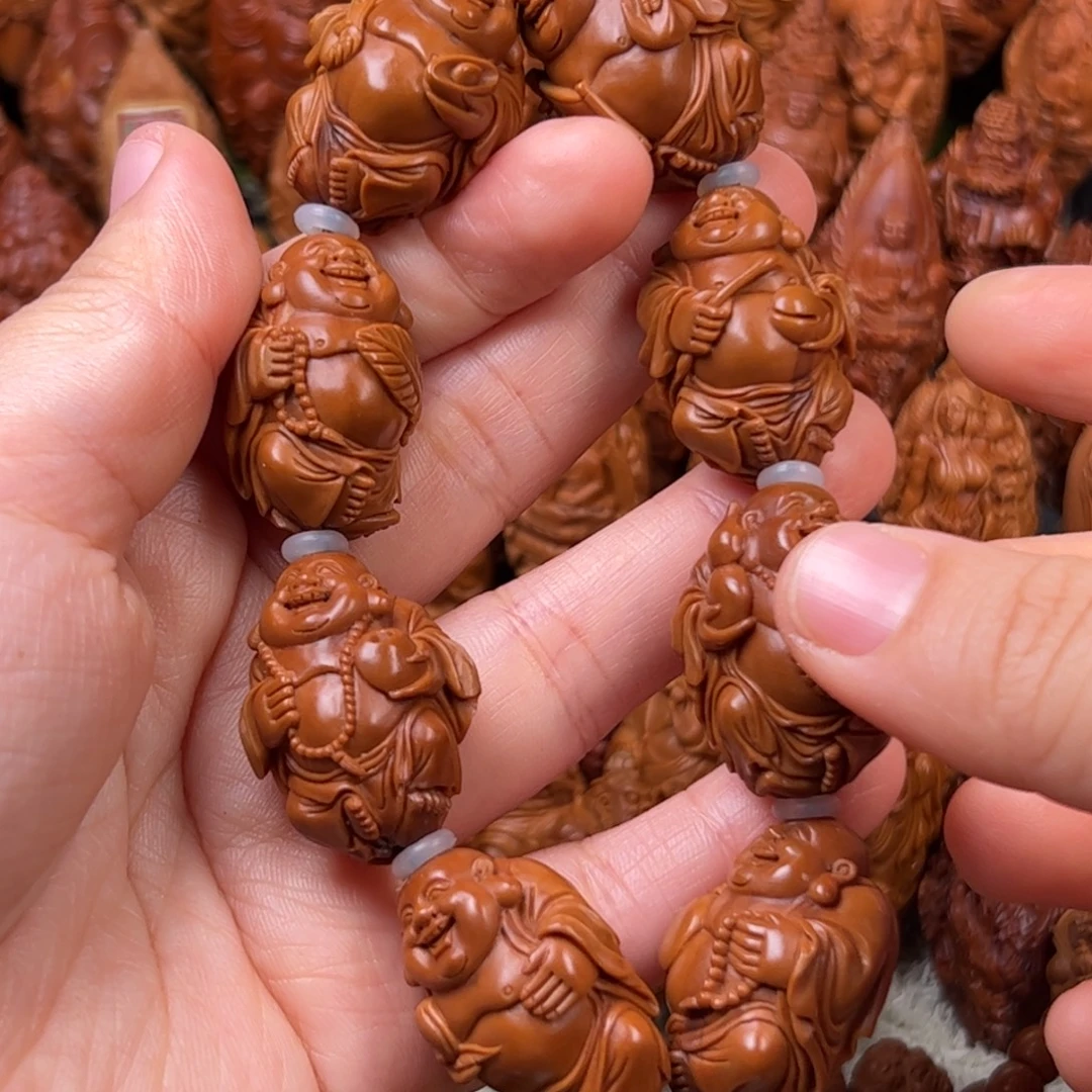手串/手链橄榄核2.2陈行君 八宝弥勒佛手窜