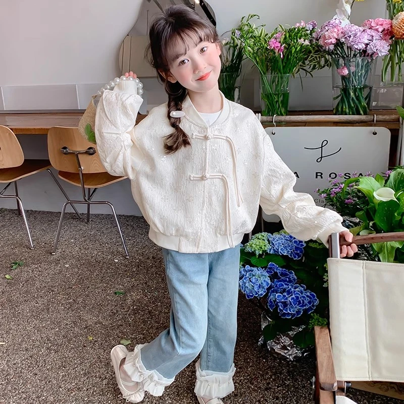 春秋新款洋气高货时尚百搭儿童网红款 KZ8011 儿童牛仔裤