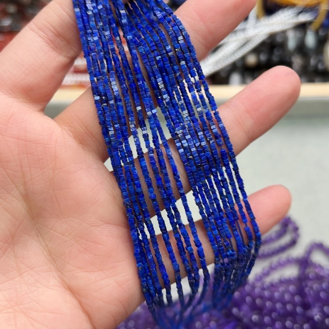 玛瑙/玉髓未镶嵌珠宝半成品卡1.5青金方片一条