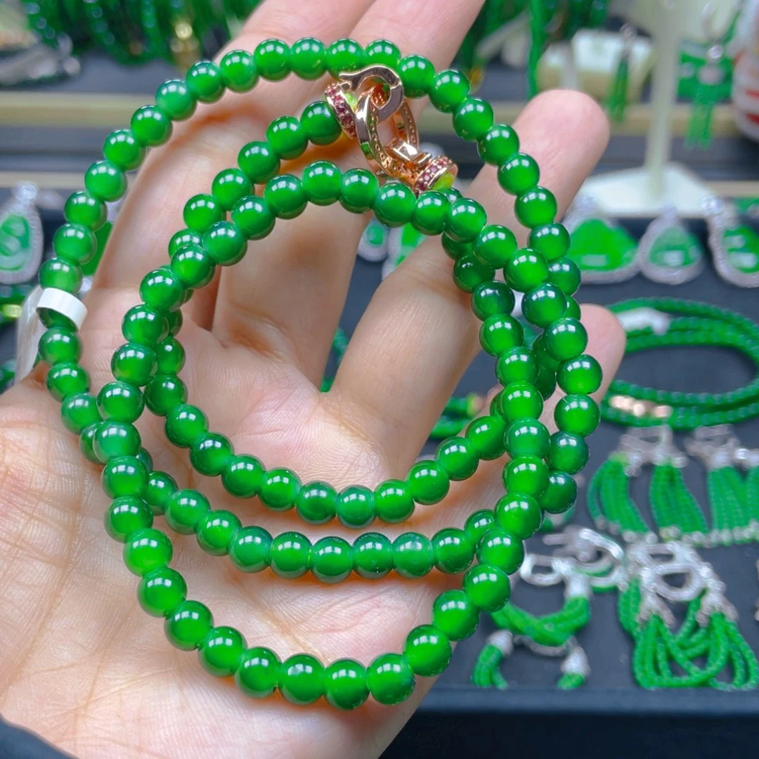 颈饰未镶嵌翡翠项链6。