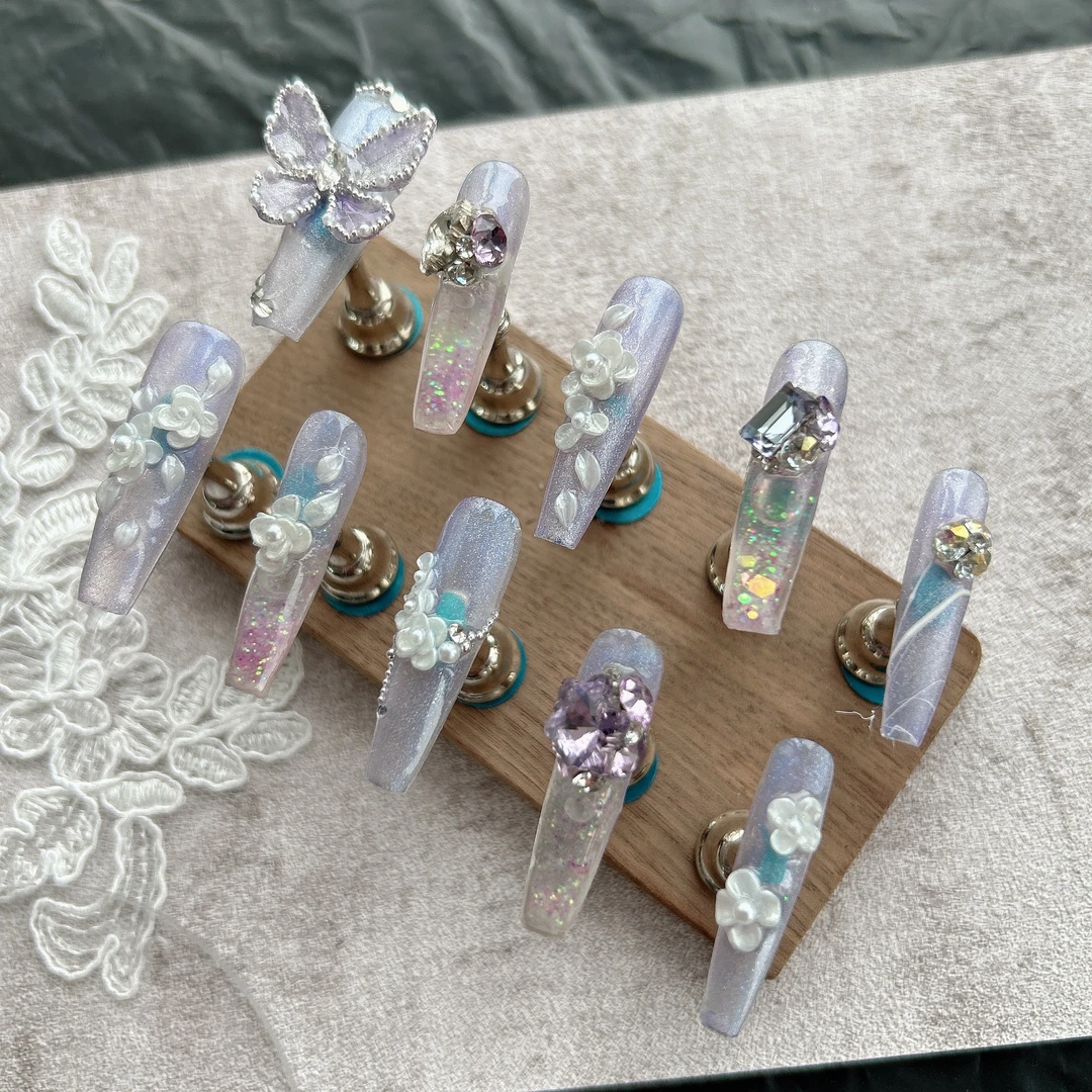 九紫离火-姚奈儿纯手工定制穿戴甲