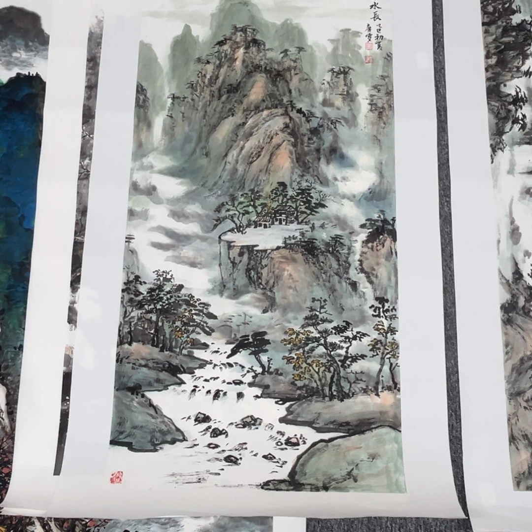 国画绘画作品多次参加全国