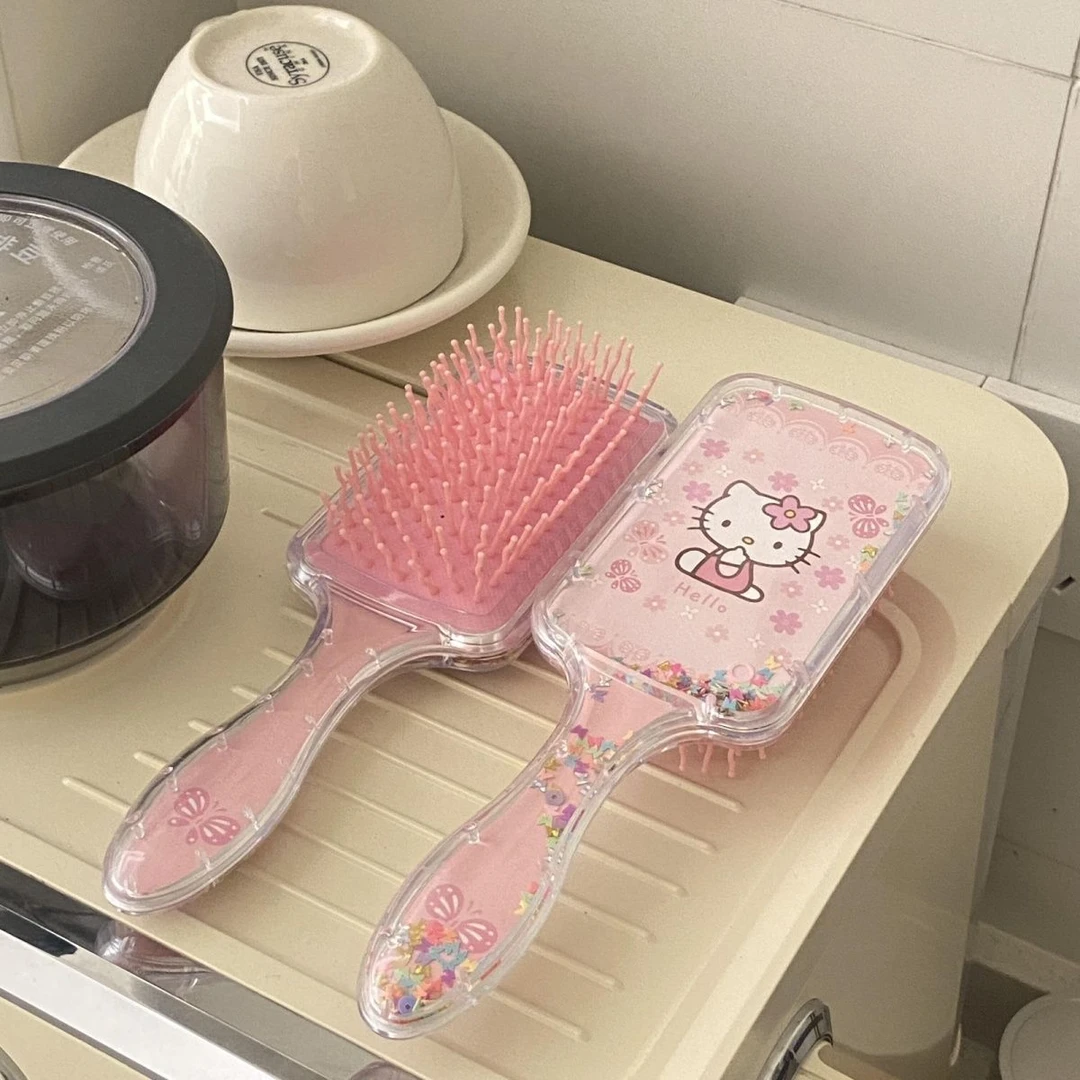 新款HelloKitty梳子女家用卡通可爱蓬松顶气垫梳防静电气囊按摩梳