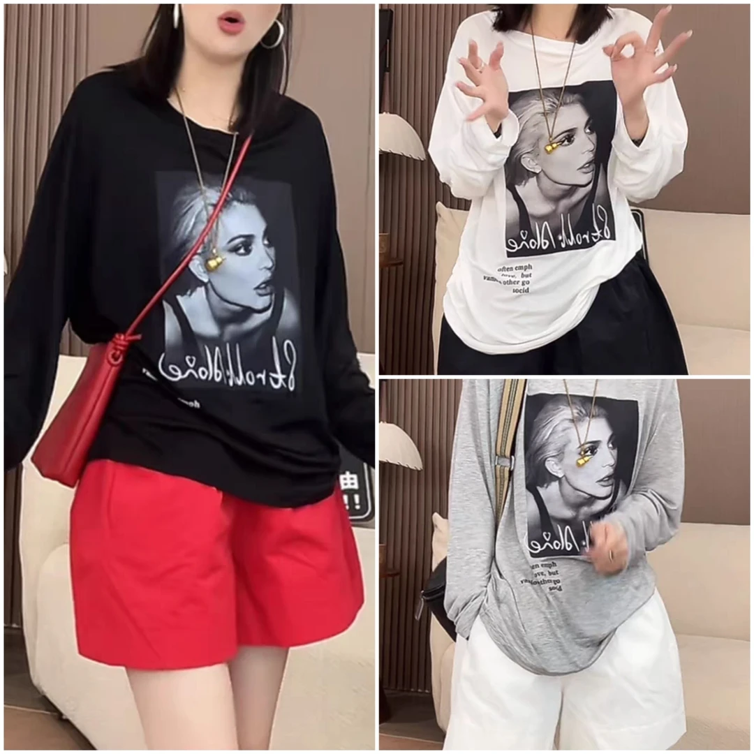 夏季莱赛尔天丝雪花棉防晒衣圆领休闲薄款T恤长袖空调罩衣8677