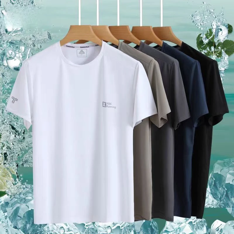 063T恤男士夏季薄款棉绸上衣半袖户外夏季上衣运动短袖