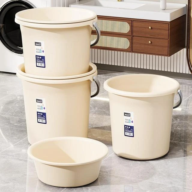 家用手提塑料水桶加厚储水桶大容量学生宿舍用洗衣蓄水洗车小圆桶