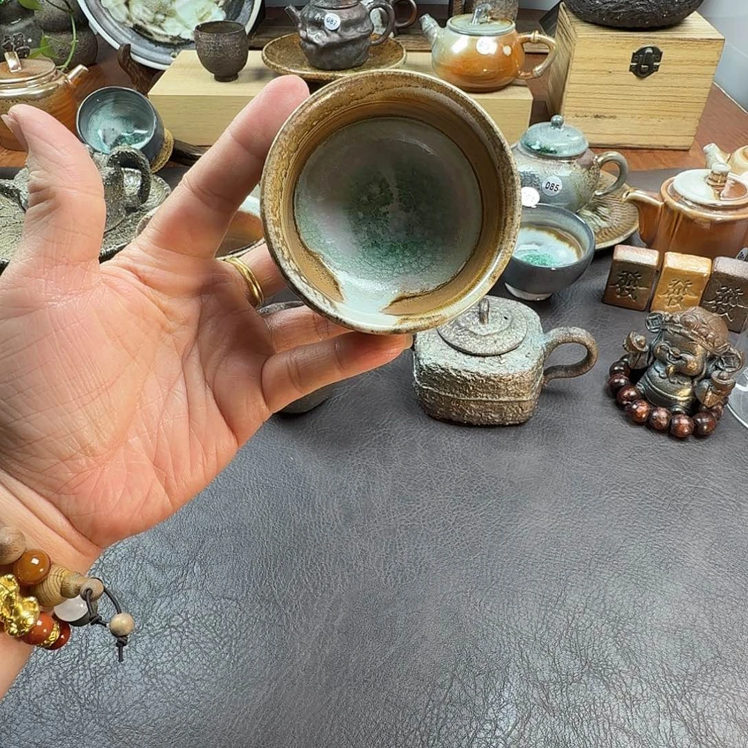 复古手工手作柴烧主人杯